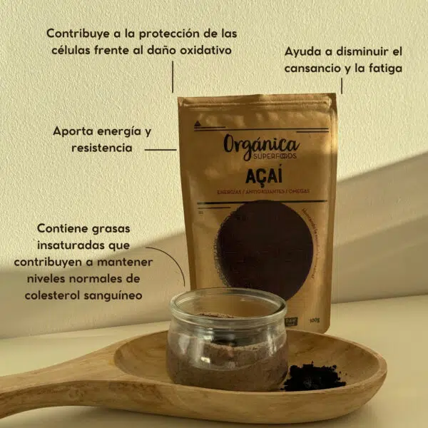 AÇAÍ EN POLVO BIO ORGÁNICA SUPERFOODS - Imagen 3