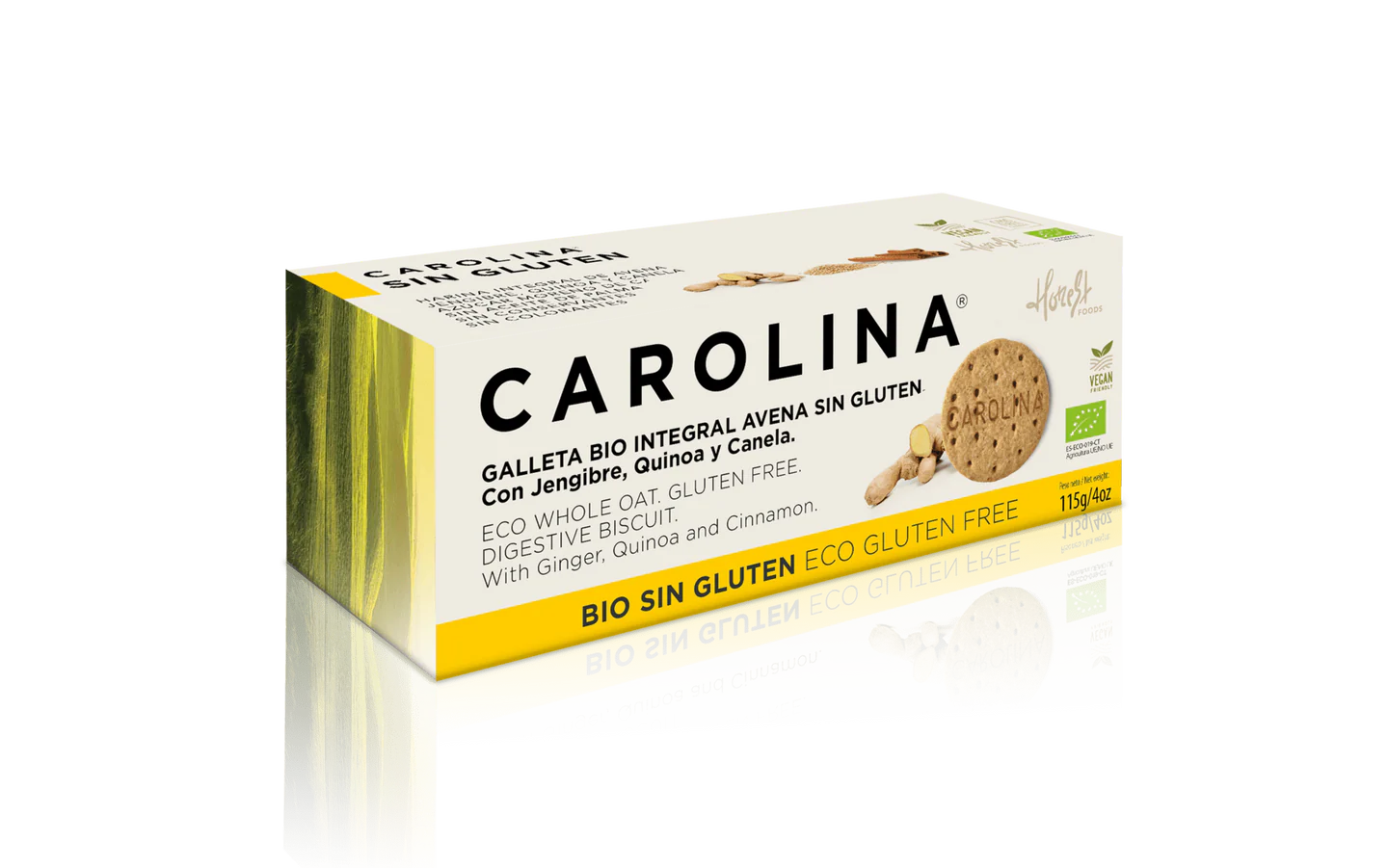 GALLETA SIN GLUTEN BIO INTEGRAL DIGESTIVE AVENA CON QUINOA, JENGIBRE Y CANELA