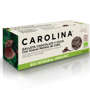 GALLETA BIO INTEGRAL DIGESTIVE CON CHOCOLATE Y COCO RALLADO