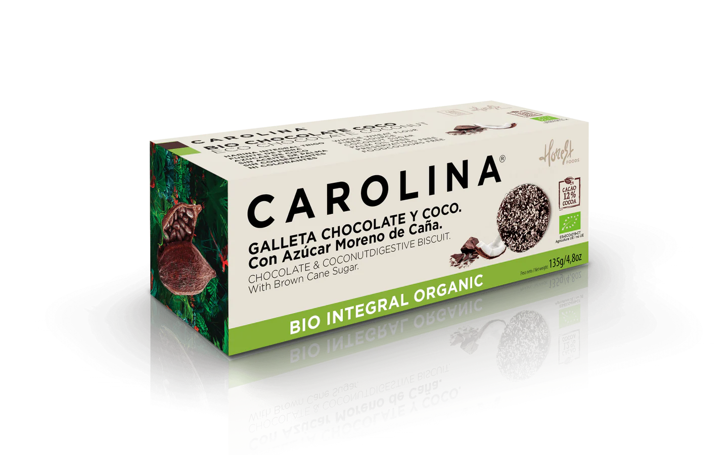 GALLETA BIO INTEGRAL DIGESTIVE CON CHOCOLATE Y COCO RALLADO